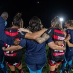 Time do Flamengo em concentração durante partida do Campeonato Brasileiro (Foto: Reprodução/ Flamengo/ Paula Reis)