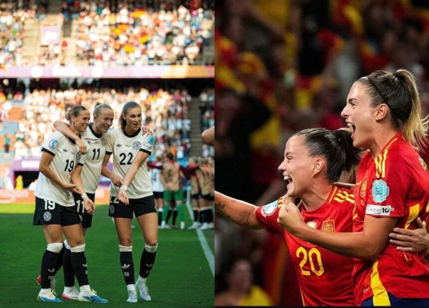 Seleção alemã e espanhola protagonizam último jogo das semifinais da Eurocopa Feminina 2025 (Foto: Reprodução/ Redes Sociais)