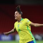 Amanda Gutierrez marca dois gols na partida contra o Uruguai na Copa América Feminina (Foto: Livia Villas Boas/ CBF)