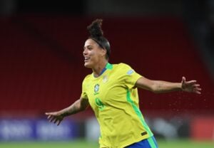 Amanda Gutierrez marca dois gols na partida contra o Uruguai na Copa América Feminina (Foto: Livia Villas Boas/ CBF)
