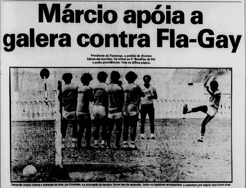 Notícias da época sobre a torcida organizada do Flamengo (Foto: Reprodução)