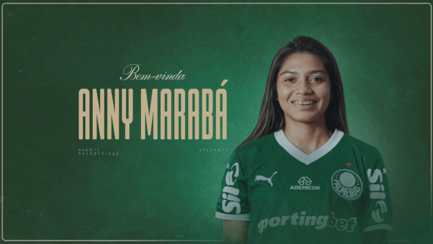 Anny Marabá, atacante do Palmeiras - Foto: Arte/Palmeiras