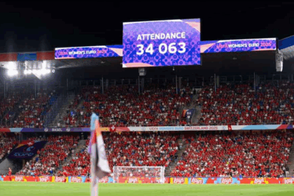 Jogo entre Suíça e Noruega - Foto: Leiting Gao/BSR Agency/Getty Images