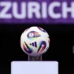 Bola usada durante a Eurocopa 2025 (Foto: Reprodução/ Redes Sociais)