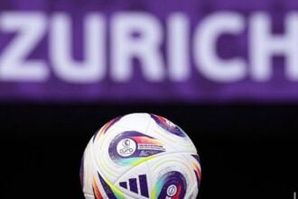 Bola usada durante a Eurocopa 2025 (Foto: Reprodução/ Redes Sociais)