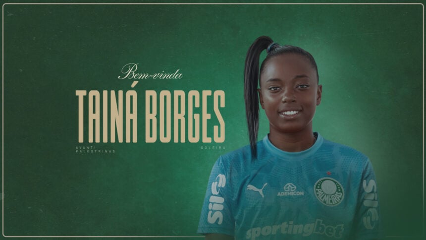 Tainá Borges, goleira do Palmeiras - Foto: Arte/Palmeiras