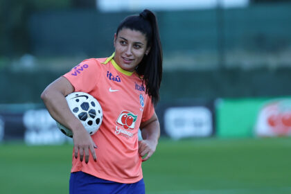 Duda Sampaio sente desconforto antes de duelo entre Brasil e Noruega | Crédito: Divulgação/CBF/Lívia Villas Boas