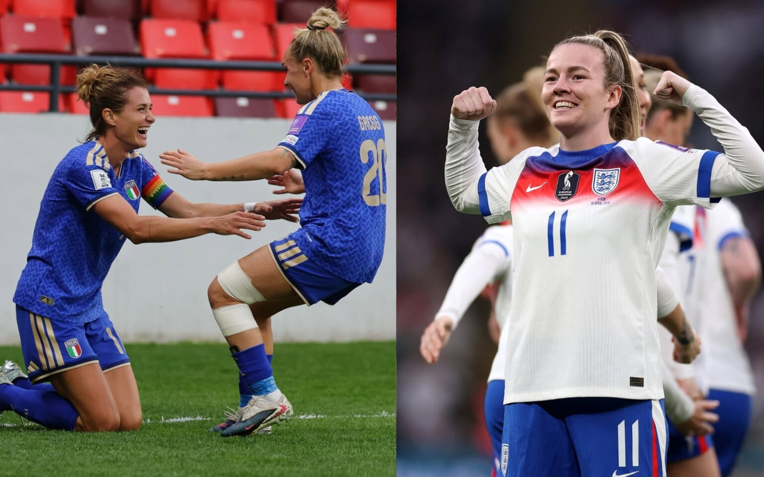 Itália e Inglaterra vivem climas opostos nas Eliminatórias