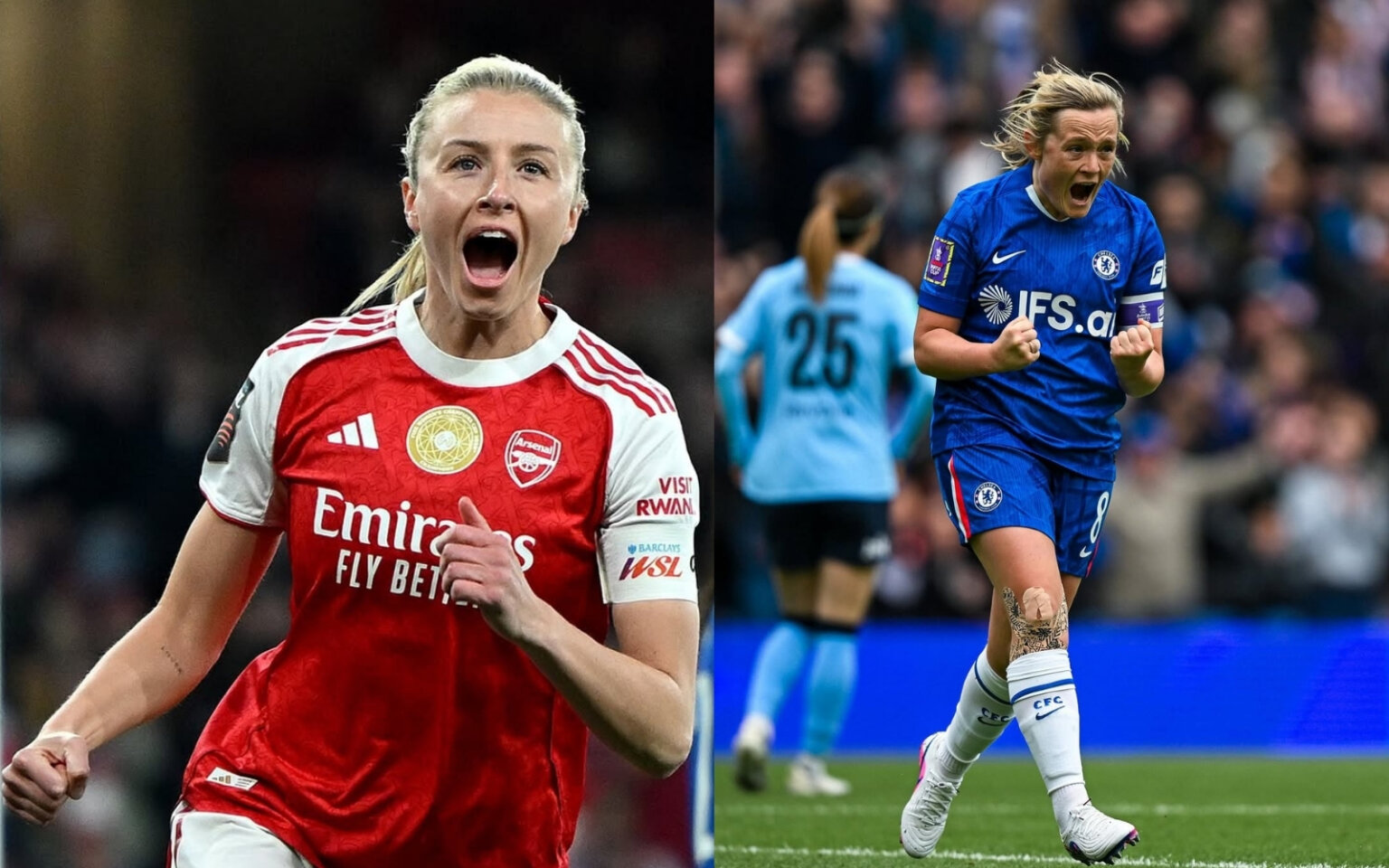 Arsenal e Chelsea duelam por vaga direta à Champions Feminina.