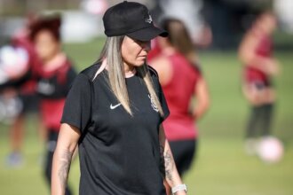 Emily Lima no treino do Corinthians | Crédito: Divulgação/Agência Corinthians/Rodrigo Gazzanel