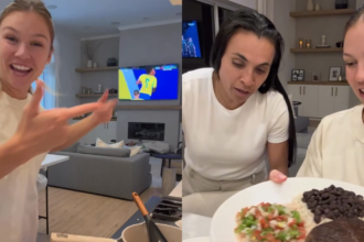 ''Go, Vini'': esposa de Marta prepara arroz e feijão para torcer pelo Brasil